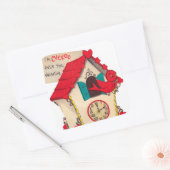 Koekoeksklok retro Valentijn sticker (Envelop)