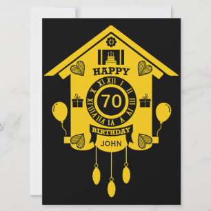 Koekoeksklok Tijd Happy 70th Birthday Kaart