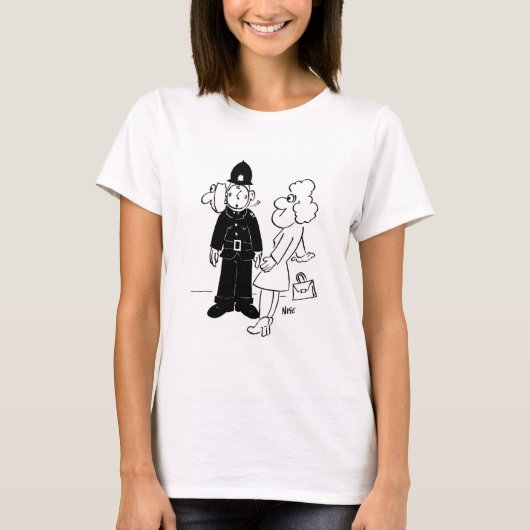 Koekoeksklokhelm van politieagent t-shirt (Voorkant)