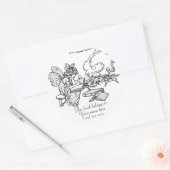 Koekplaat "Leesend Fairy" Ronde Sticker (Envelop)