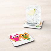 Koekroze en Oranje eigenaar in de boom Bier Onderzetter (Rechterzijde)