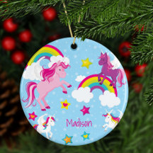Koekroze Paarse Unicorns en Rainbows met Kerstmis