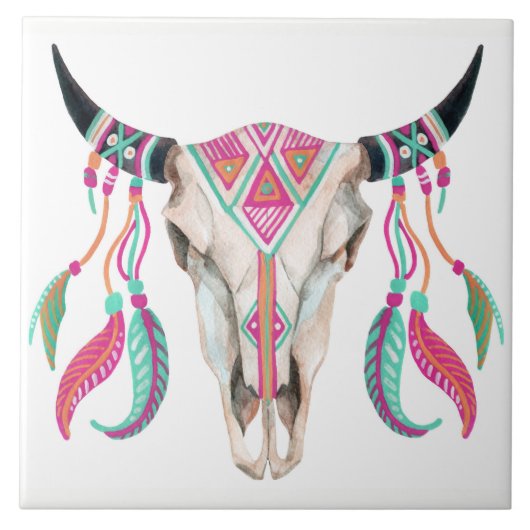 Koeksschedel met droomvangers tegeltje (Voorkant)