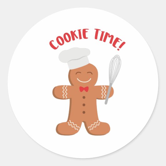 Koektijd Ronde Sticker (Voorkant)