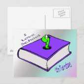 Koekworm 4th Grader - Ik hou van School Briefkaart (Voorkant / Achterkant)