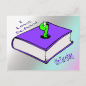 Koekworm 4th Grader - Ik hou van School Briefkaart (Voorkant)