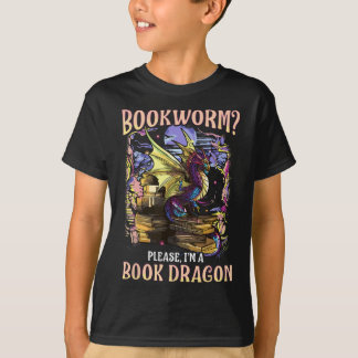 Koekworm alsjeblieft een boek Dragon die literatuu T-shirt