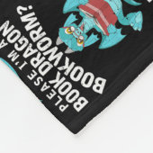 Koekworm alsjeblieft een boekdraak die grappig lee fleece deken (Hoek)