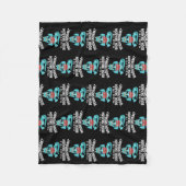 Koekworm alsjeblieft een boekdraak die grappig lee fleece deken (Voorkant)