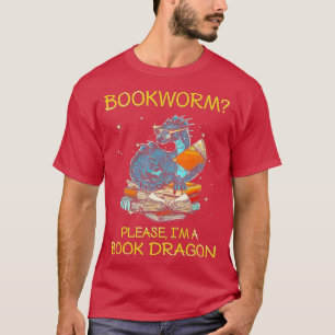 Koekworm alsjeblieft een boekdraak t-shirt