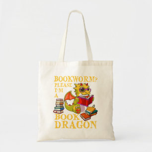 Koekworm alsjeblieft, ik ben een boekdraak tote bag