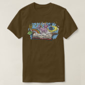 Koekworm Avid ReaderFairy Tale Fantasy Book Readin T-shirt (Design voorkant)