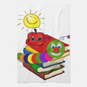 Koekworm, Boeken, Apple Kitchen Handdoek