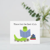 Koekworm - Boekenclub - Uitnodiging (Staand voorkant)