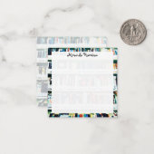 Koekworm, gepersonaliseerd kantoorbenodigdheden notitiekaartje (Voorkant / Achterkant in situ)