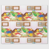 Koekworm in klasse Verpakkingspapier Cadeaupapier (Vlak)