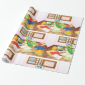 Koekworm in klasse Verpakkingspapier Cadeaupapier (Uitgerold)