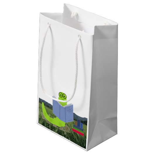 Koekworm lezen Gift Bag Klein Cadeauzakje (Achterkant Gekanteld)