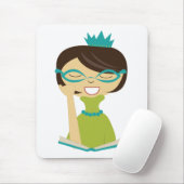 Koekworm Princess Mousepad voor kinderen Muismat (Met muis)