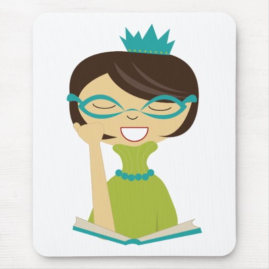 Koekworm Princess Mousepad voor kinderen Muismat (Voorkant)