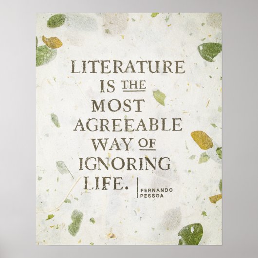 Koekworm Quote van Fernando Pessoa Poster (Voorkant)