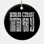 Koel 13e verjaardag werelds 13e verjaardag keramisch ornament (Achterkant)