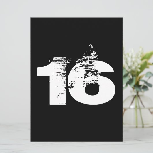 Koel 16e verjaardag kaart (Staand voorkant)