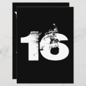 Koel 16e verjaardag kaart (Voorkant / Achterkant)