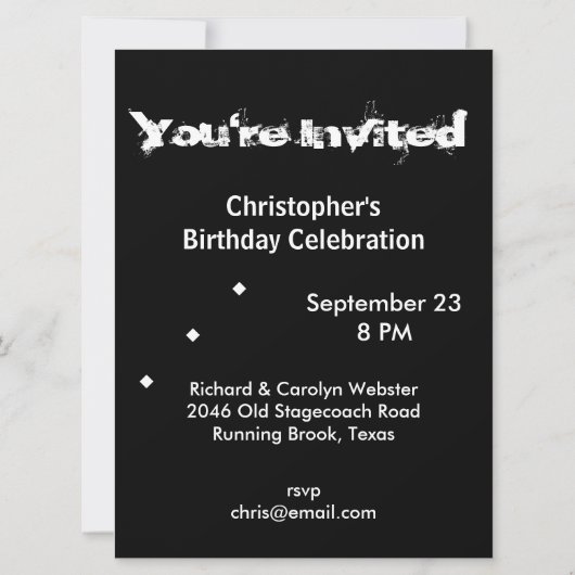 Koel 16e verjaardag kaart (Achterkant)