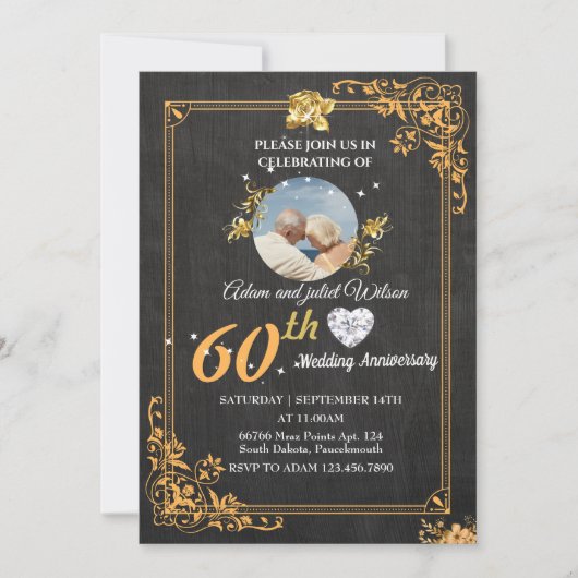 Koel 25e 40e 10e 75e 60e trouwdag kaart (Voorkant)