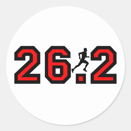 Koel 26.2 marathon ronde sticker (Voorkant)