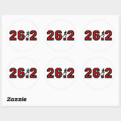 Koel 26.2 marathon ronde sticker (Vel)