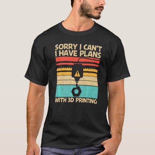 Koel 3D-afdrukken voor mannen 3D-printers T-shirt (Voorkant)