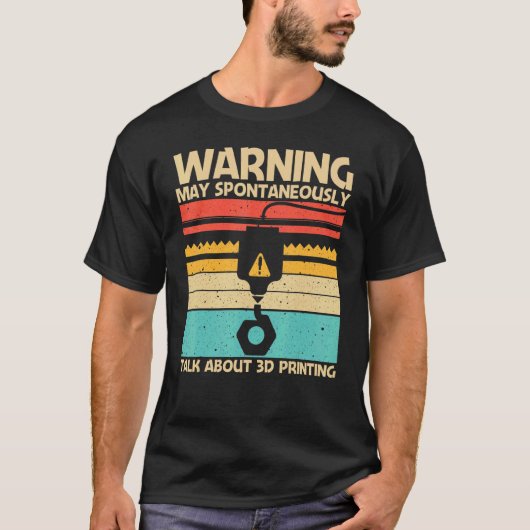 Koel 3D-afdrukken voor mannen 3D-printers T-shirt (Voorkant)