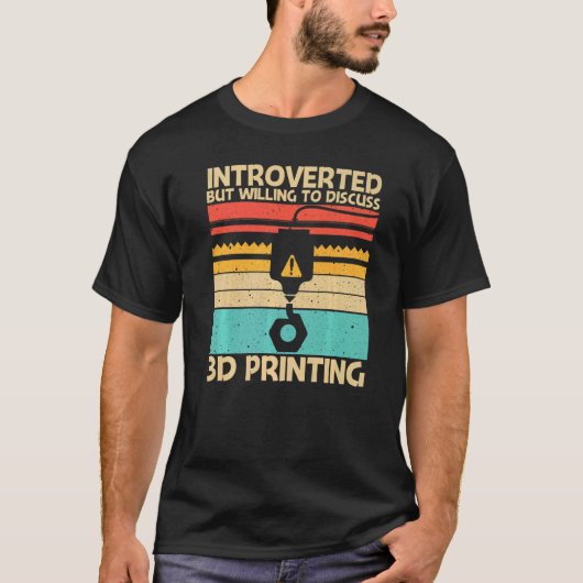 Koel 3D-afdrukken voor mannen 3D-printers T-shirt (Voorkant)