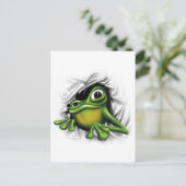 Koel 3d kikker briefkaart (Staand voorkant)