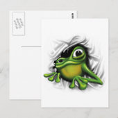 Koel 3d kikker briefkaart (Voorkant / Achterkant)