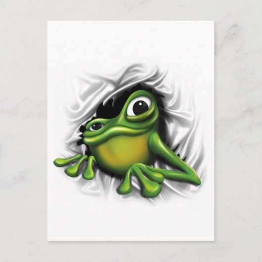 Koel 3d kikker briefkaart (Voorkant)
