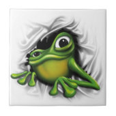 Koel 3d kikker tegeltje (Voorkant)