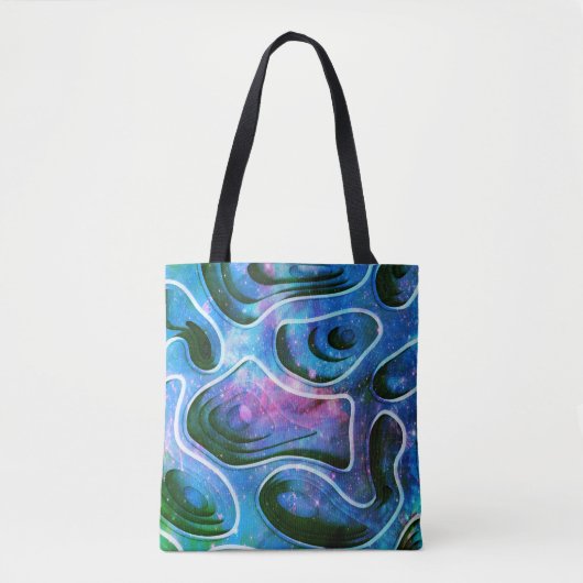 Koel 3D Moderne Abstracte kleurrijke achtergrond Tote Bag (Voorkant)