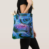 Koel 3D Moderne Abstracte kleurrijke achtergrond Tote Bag (Dichtbij)