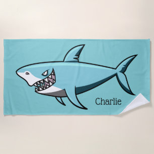 Koel Aangepaste badhanddoek voor haaien