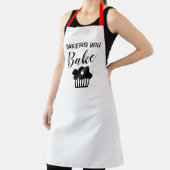 Koel aangepaste bakkerijen zullen funny gebak houd schort (Insitu)