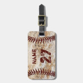 Koel Aangepaste Baseball Bagagelabels Jouw tekst (Voorkant verticaal)