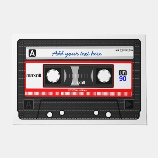 Koel aangepaste  retro-muziekcassettes, deurmat (Voorkant)
