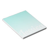 Koel aanpasbare teal verloop ombre uw script notitieblok (Schuin)