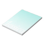 Koel aanpasbare teal verloop ombre uw script notitieblok (Linkerzijde)