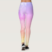Koel abstract blauw meetkundig patroon leggings (Achterkant)