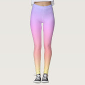 Koel abstract blauw meetkundig patroon leggings (Voorkant)