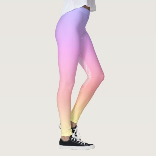 Koel abstract blauw meetkundig patroon leggings (Rechts)